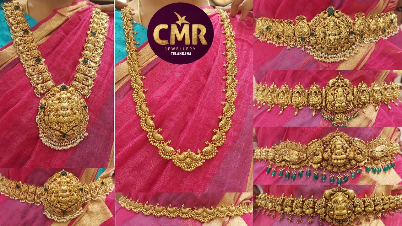 Cmr jewellers exclusive two in one haram designs// latest Vaddanam collection//Vaddanam come harams