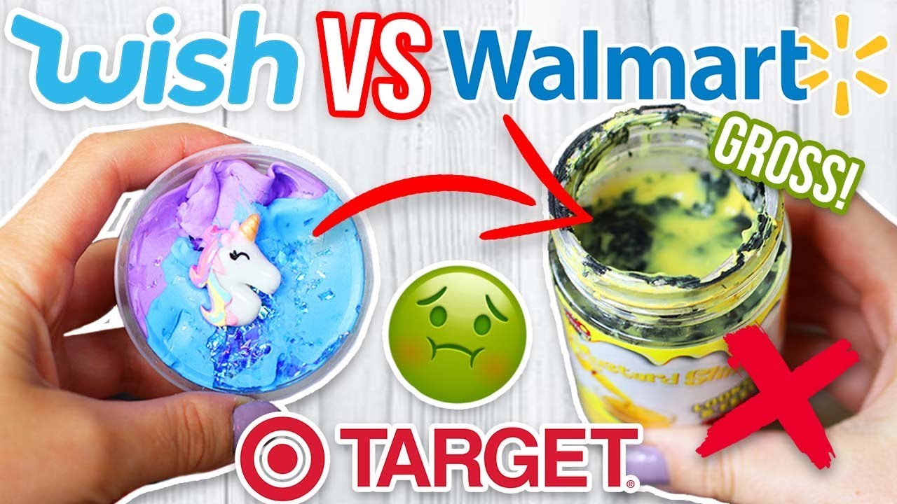 TARGET SLIME VS WALMART SLIME VS $1 WISH SLIME! Which is Worth it?!?