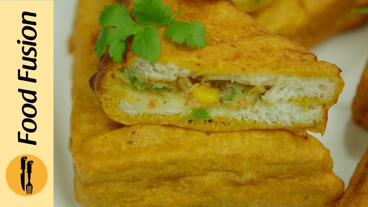 Bread Pakora Recipe with cheese By Food Fusion