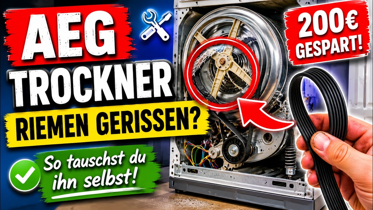 #168 AEG Trockner Riementausch, Schraube zu Schraube Anleitung