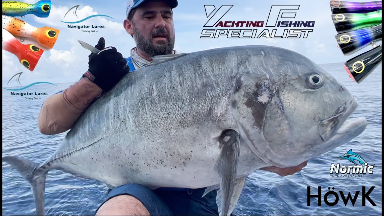 Six days of jigging and popping in Seychelles - YFS Catamaran fishing trip Seychelles 2023