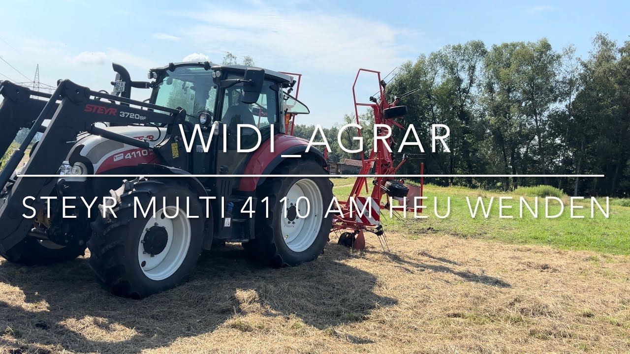 Heu wenden mit Steyr Multi 4110 & Kuhn Kreiselheuer