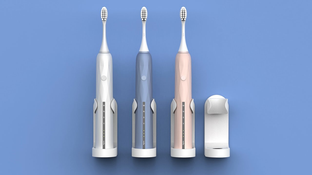 simpletome Adhesive Electric Toothbrush Holder Wall Mounted Tooth Brush Organizer - 4 Pack