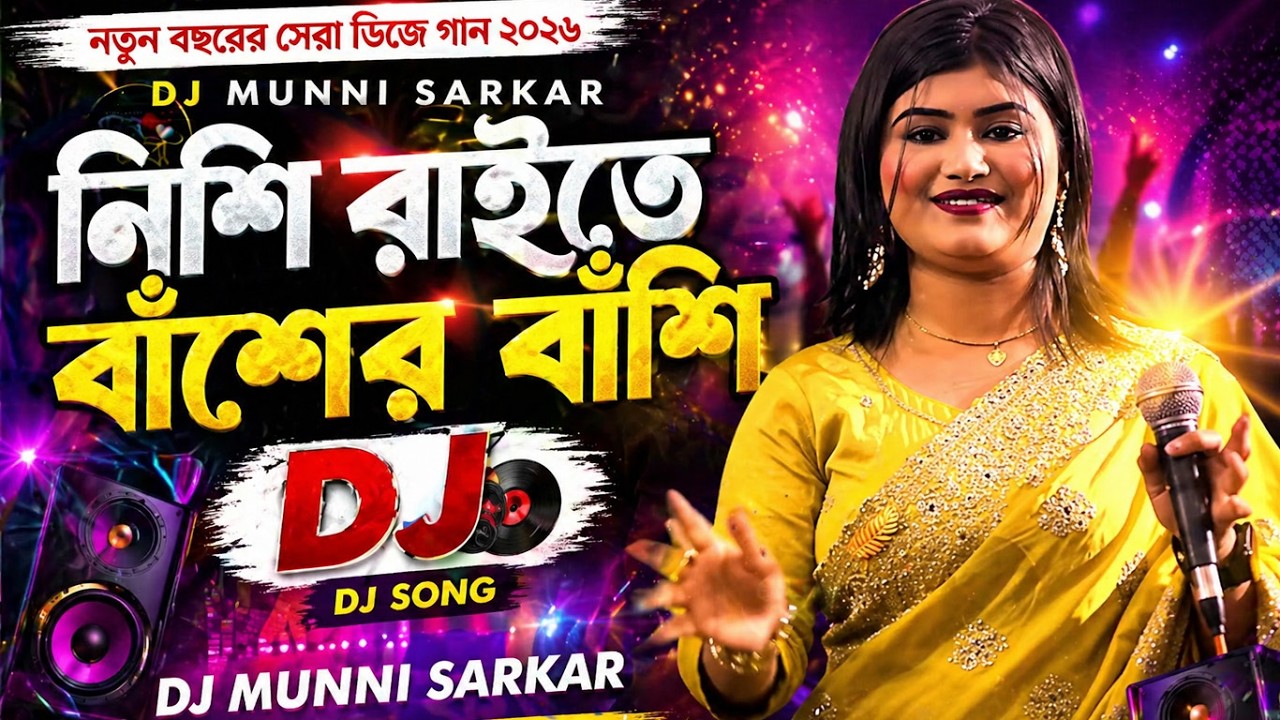 Nishi raite basher bashi Dj | নিশি রাইতে বাঁশের বাঁশি | DJ Munni Sarkar | Bangla new dj song 2026