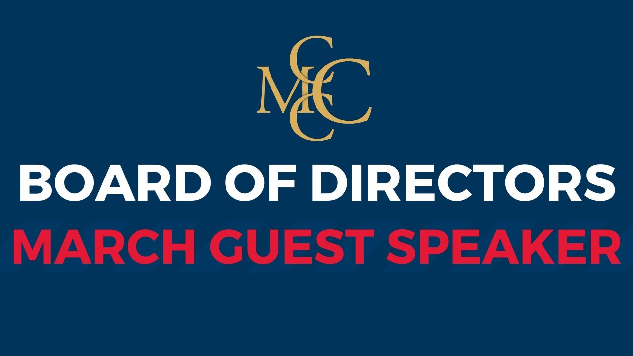 March 2021 MCCC Board of Directors Meeting Guest Speaker Tom Barkin