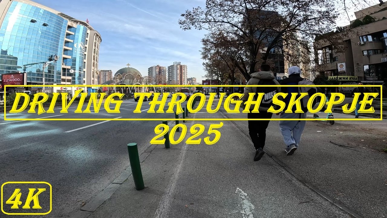DRIVING THROUGH SKOPJE MACEDONIA IN DECEMBER 2025 #skopje #macedonia #2025 #4k #driving