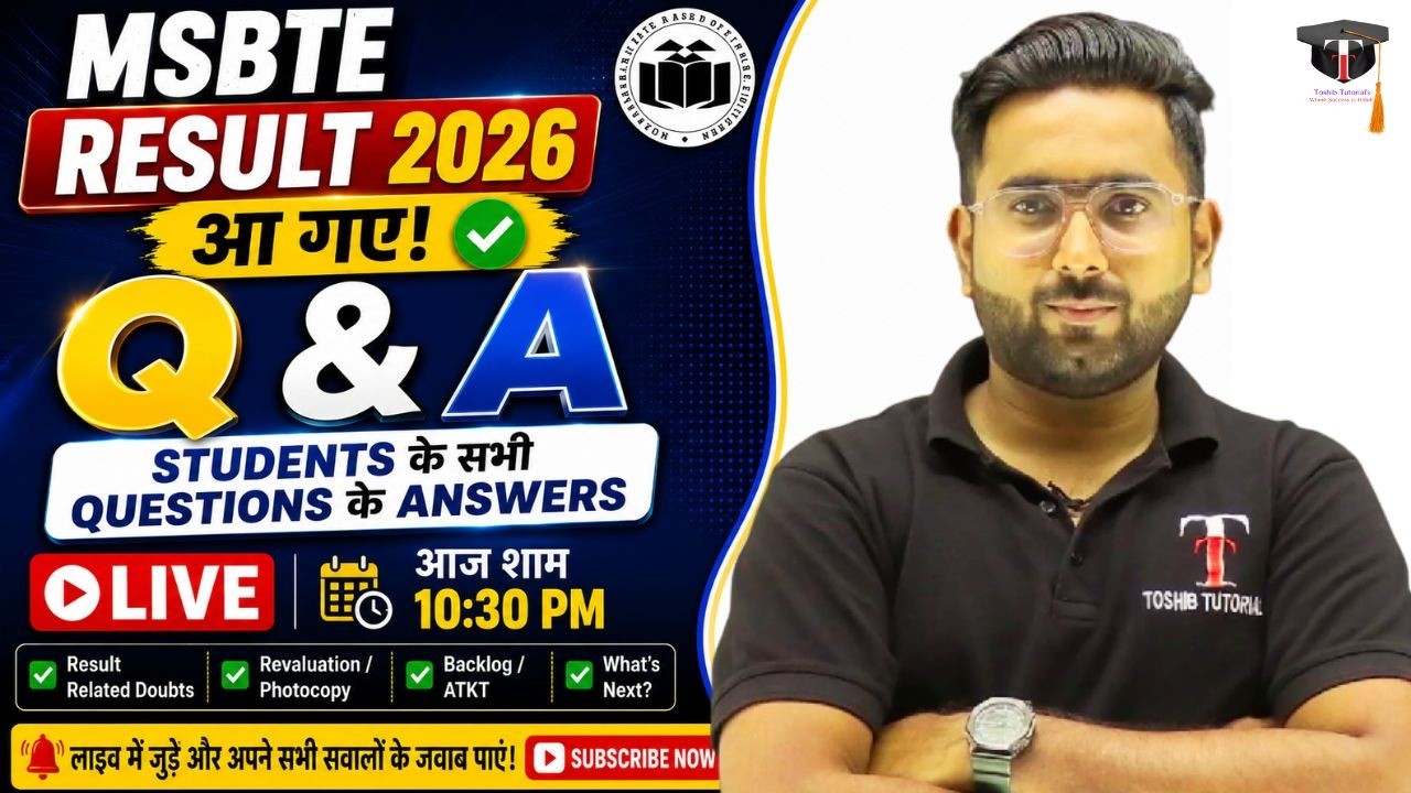 MSBTE RESULT 2026 QUESTION AND ANSWERS | TOSHIB TUTORIALS