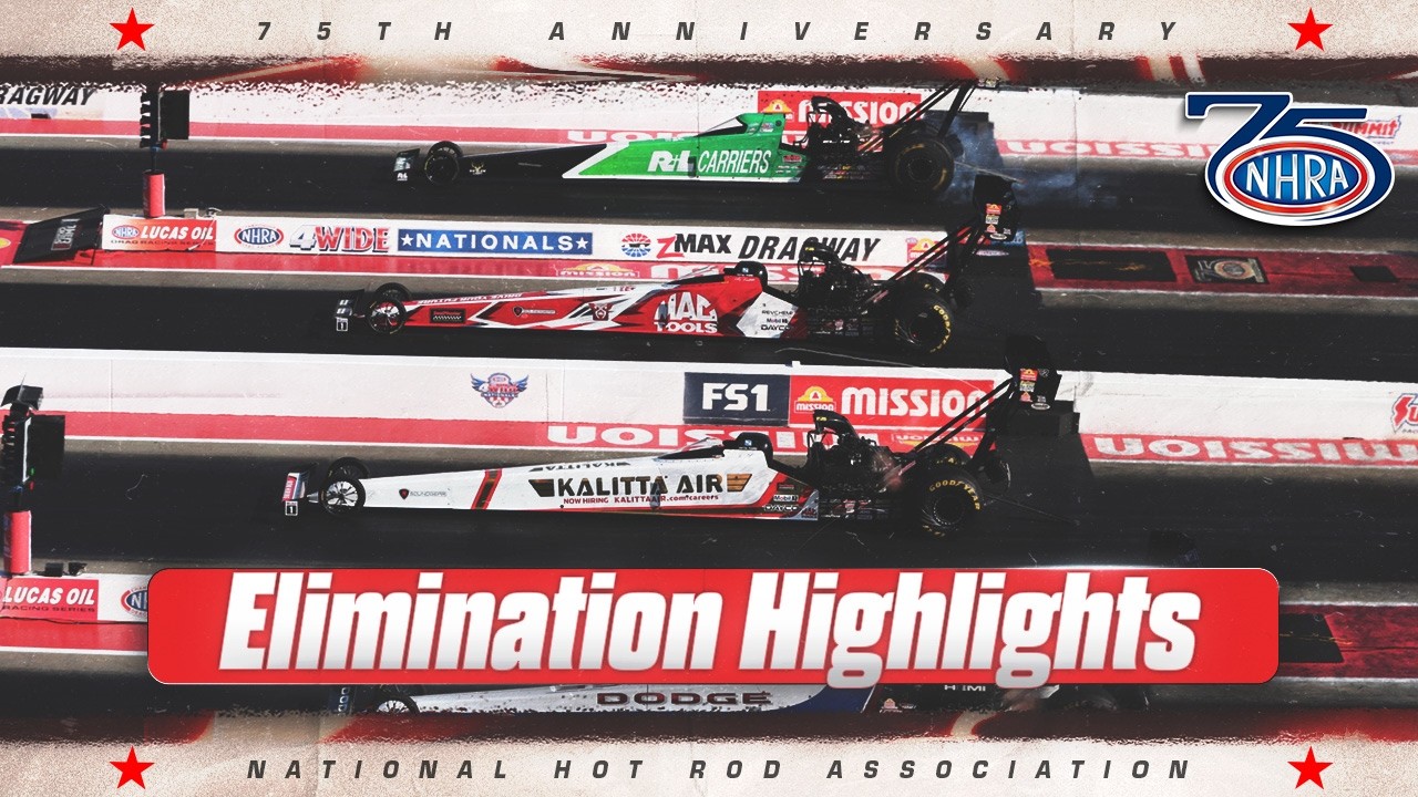 Основные моменты отборочных соревнований NHRA 4-Wide Nationals
