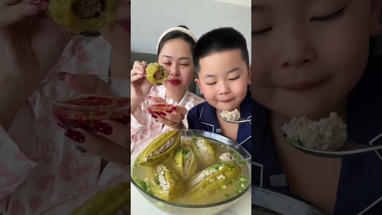 Mukbang canh khổ qua #dungthichan #mukbang #food 