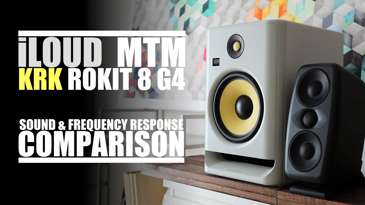 KRK Rokit 8 G4  vs  IK Multimedia iLoud MTM  ||  Sound & Frequency Response Comparison