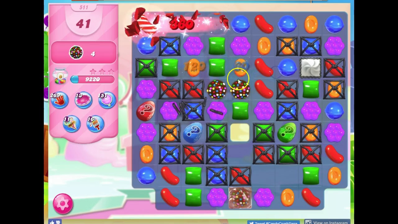 Candy Crush Level 511...Special Circumstances!!!