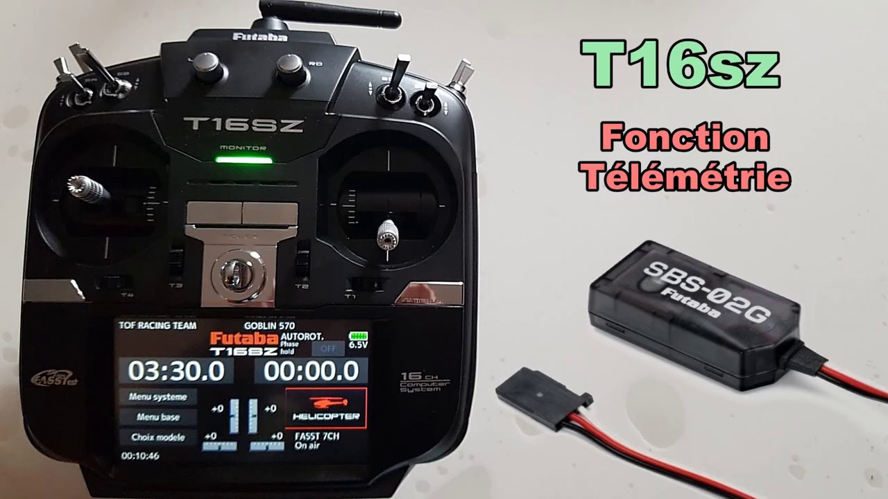 Futaba T16sz,T18sz et T16iz  - Fonction Télémétrie - GPS SBS-02G  - En Francais