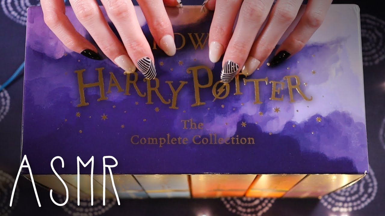 ASMR Harry Potter Book collection (🎧 soft spoken, tracing, light tapping & scratching)