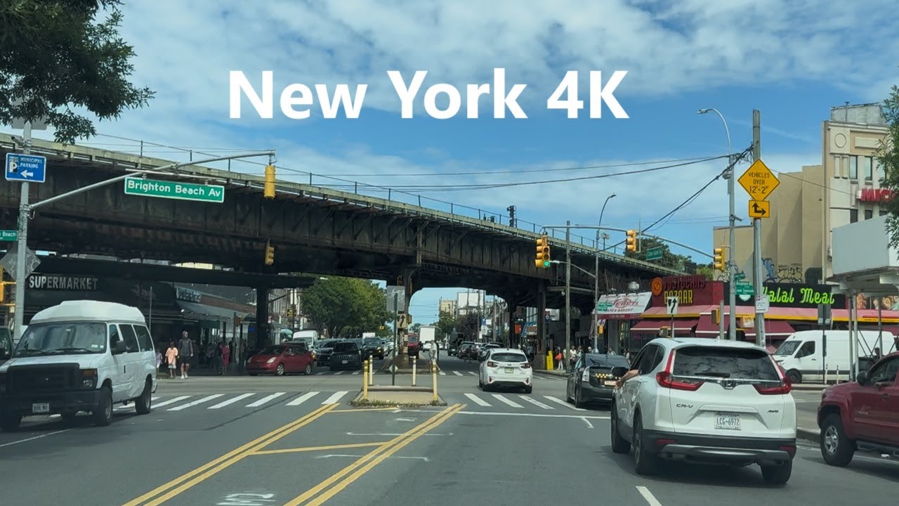 4K New York - Driving tour of Brooklyn ( Coney Island Avenue ) Tuesday, August 19, 2025