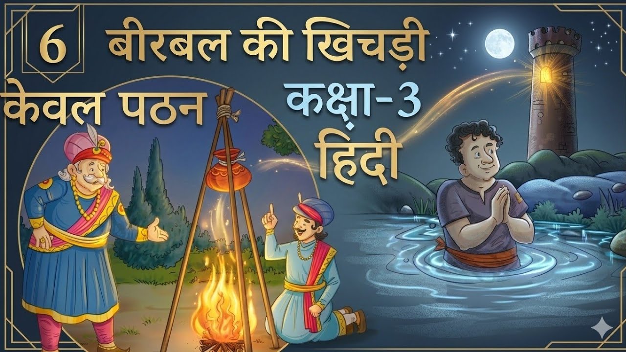 बीरबल की खिचड़ी / कक्षा-3 हिंदी वीणा पाठ-6 / कहानी पठन / Class-3 Hindi Chapter-6 By-Sarkari Teacher