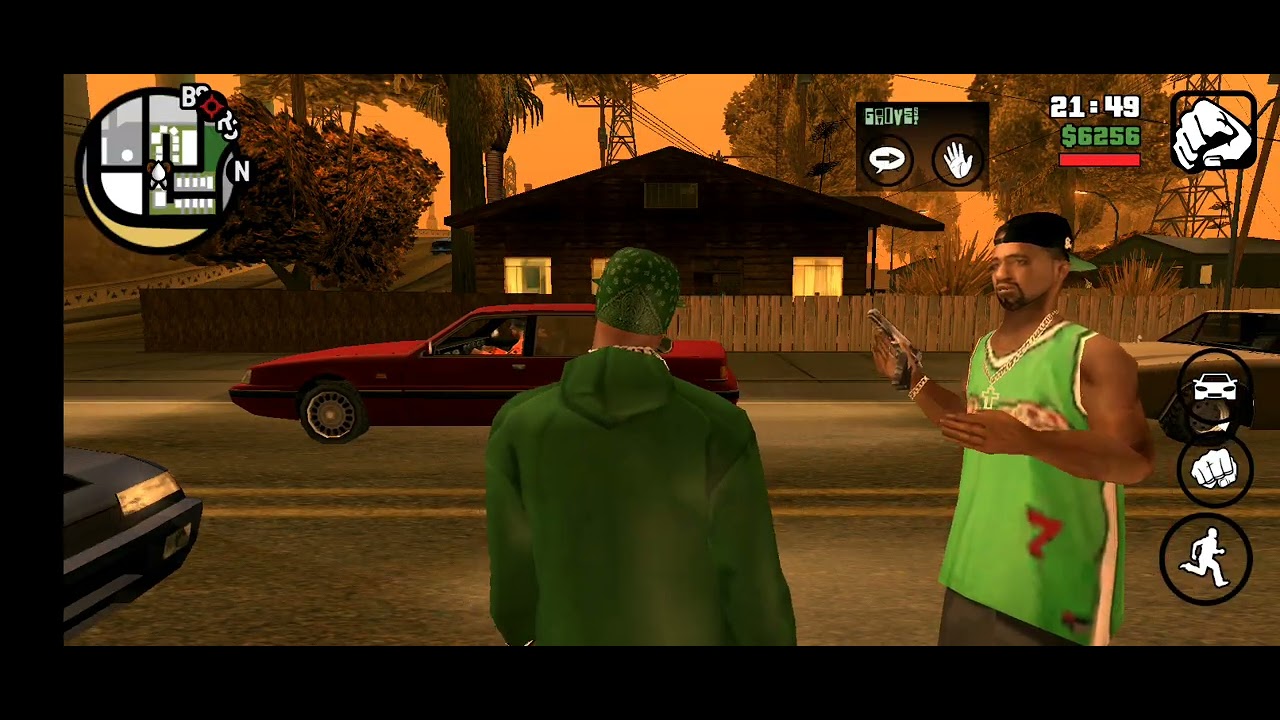 GTA San Andreas Gameplay- Cj literally lost control 🔥GS sliding pt.4