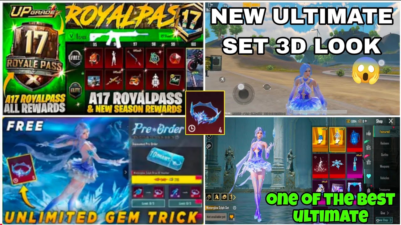 🔴New Glit Series NEW ULTIMATE SET 3D LOOK CONFIRM😱 | TIGER M416 RETURN 😍 A17 ROYAL PASS REWARDS