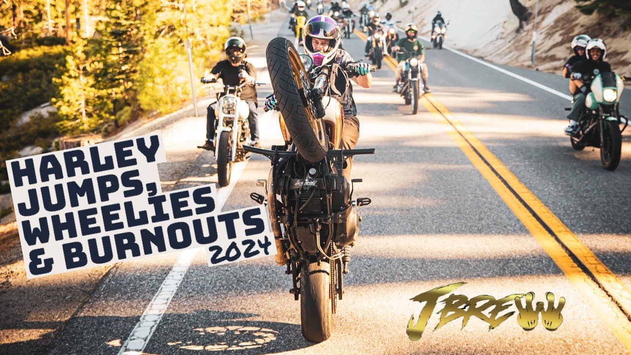 Harley Wheelies, Jumps, & Burnouts 2024