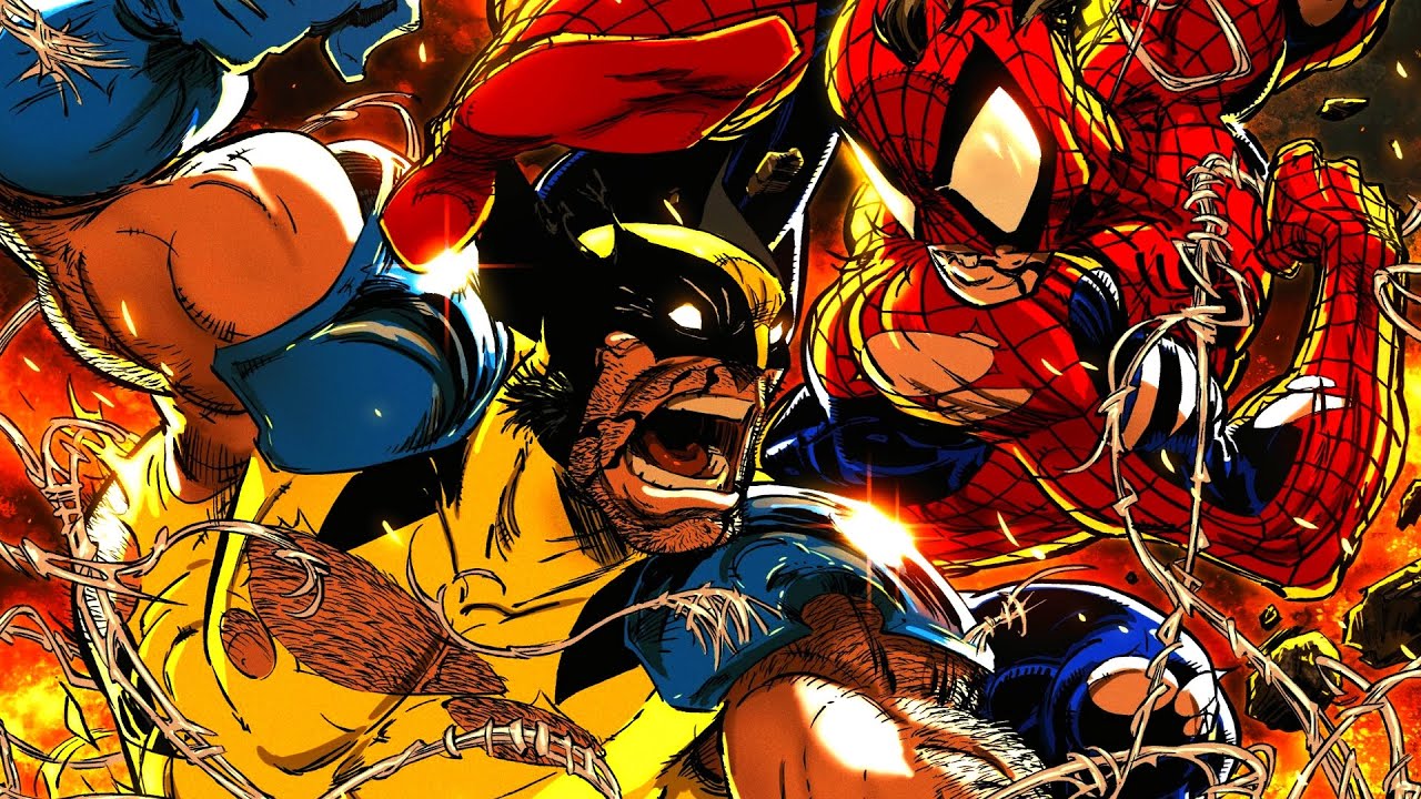 Bloodlusted Spider Man Vs Wolverine