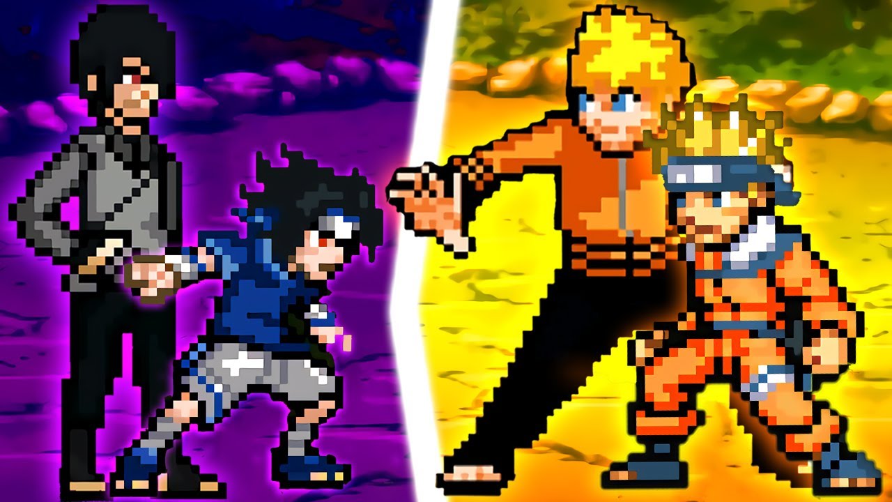 NARUTO VS SASUKE, USANDO TODAS SUAS FORMAS PRINCIPAIS NO MUGEN !!
