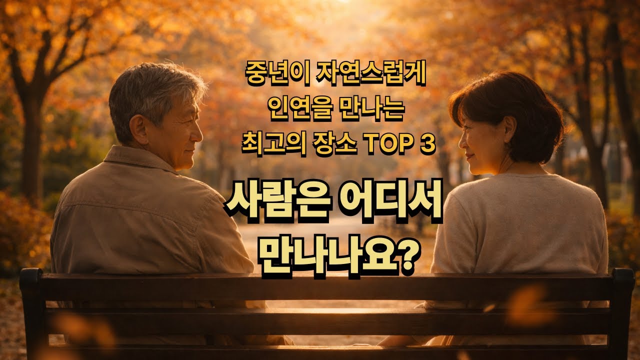 자식 몰래 어디서 만날까? 중년들이 좋은 인연 찾는 의외의 장소 TOP 3 - [5060인사이트]