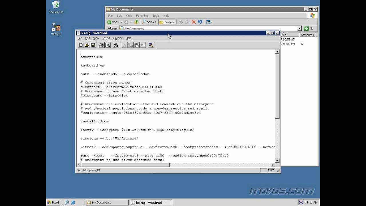 VMware vSphere CBT - Obtaining a Preconfigured ks.cfg Unattended Script File
