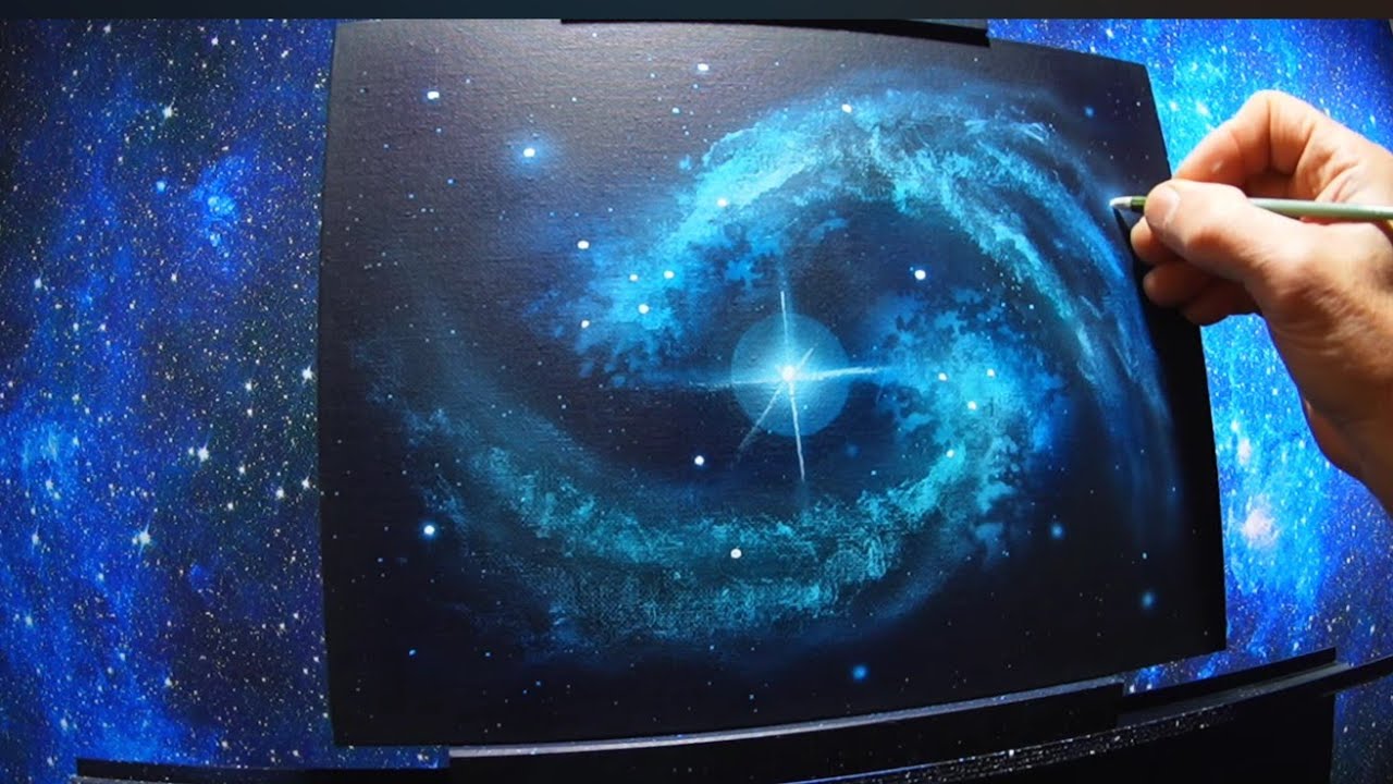 Higher consciousness through ART acrylic Galaxy nebula painting