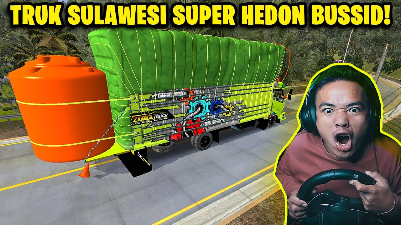 GAGAL NANJAK!! Truk HINO Overload jalan Pedesaan - BUSSID