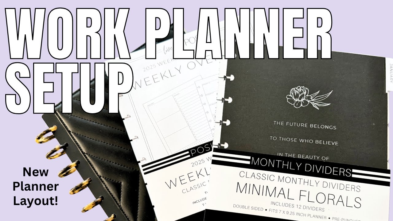 2025 Work Planner Setup Setup | New Live Love Posh Planner Insets & Dividers