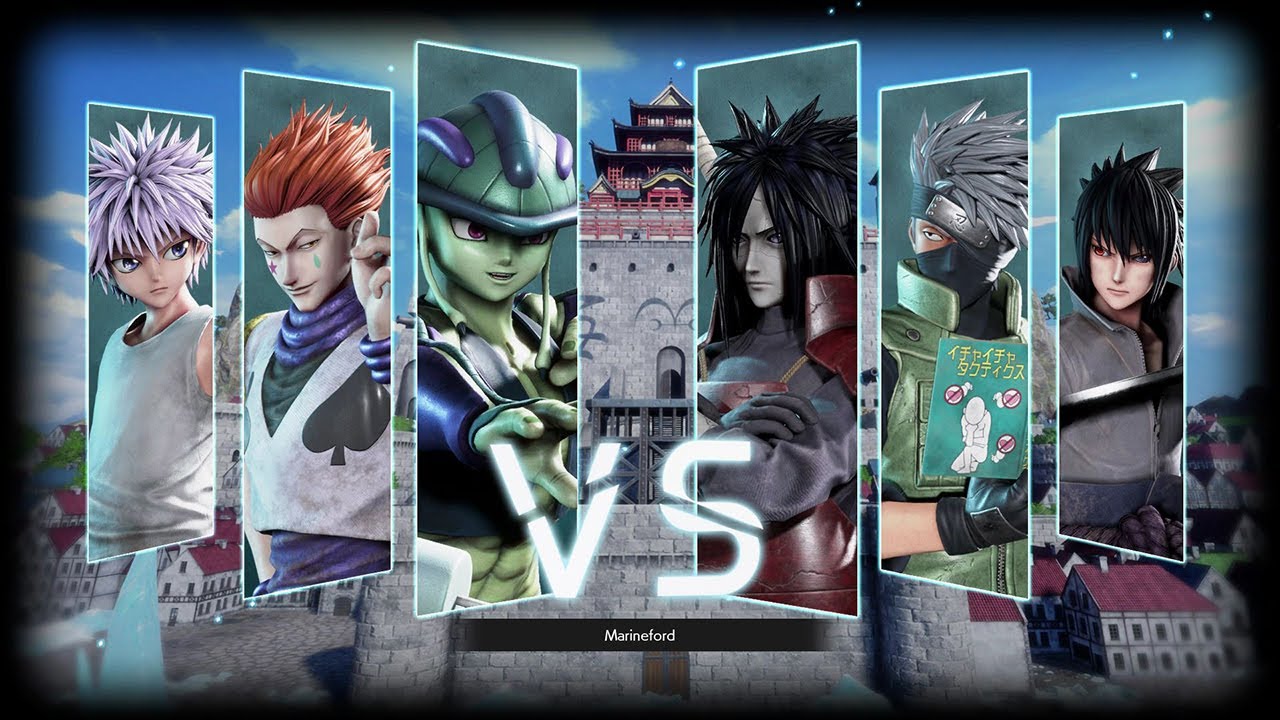 JUMP FORCE - Madara & Sasuke & Kakashi vs Killua & Hisoka & Meruem  (Naruto vs Hunter X Hunter)