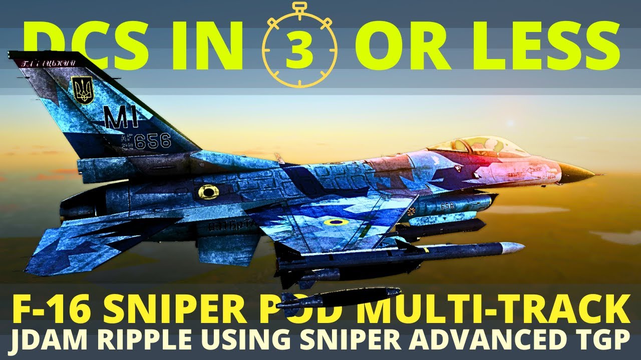 DCS F-16 JDAM Ripple Tutorial using Sniper ATP Pod in Multi-Track (MT) Mode | DCS in 3 Or Less