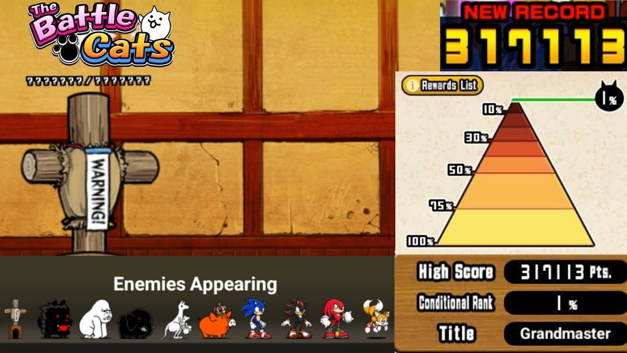 The Battle Cats - Sonic Battle! (Catclaw Dojo - Top 1%) [317113 Pts!!]