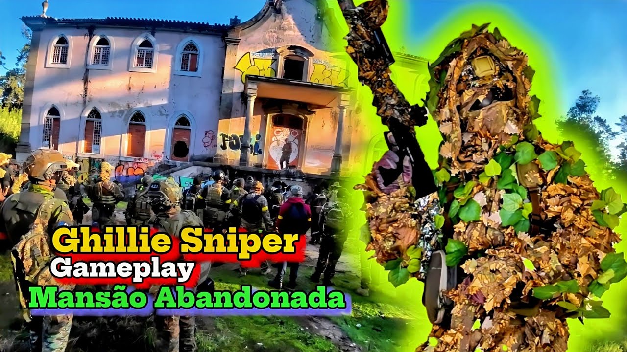 AIRSOFT em MANSÃO abandonada: Dominando PINHAL com CAMUFLAGEM GHILLIE SNIPER e TÁTICAS de COMBATE.