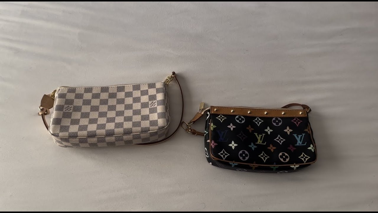 Comparison: LOUIS VUITTON POCHETTE ACCESSORIES (Damier Azur NM vs Multicolor Noir)