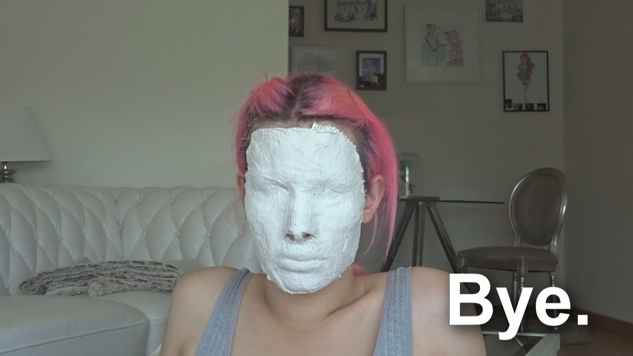 Ich gipse mein Gesicht.
