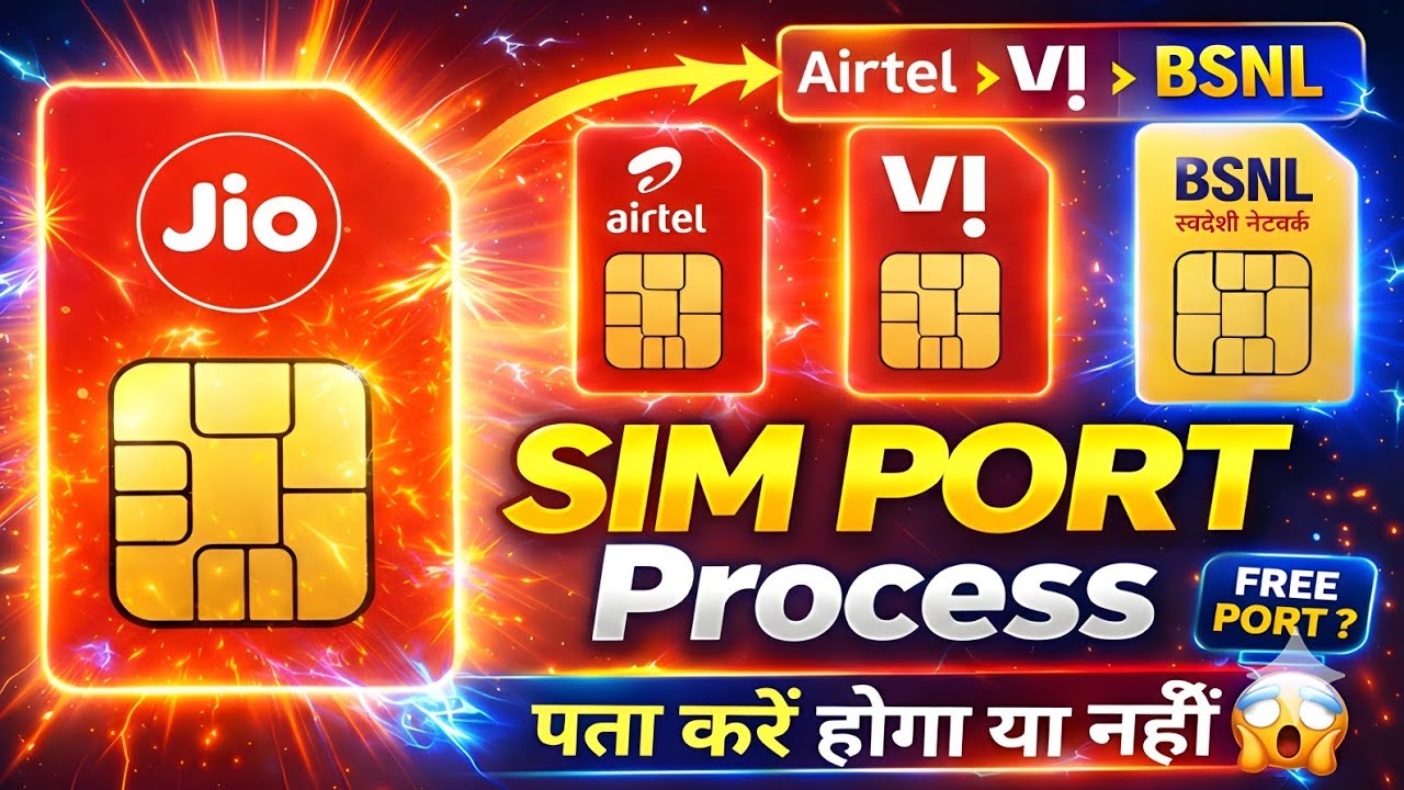 SIM पोर्ट स्टेटस पता करें? Airtel Jio VI BSNL Port Status Kaise Dekhe Kab Tak Hoga Details 