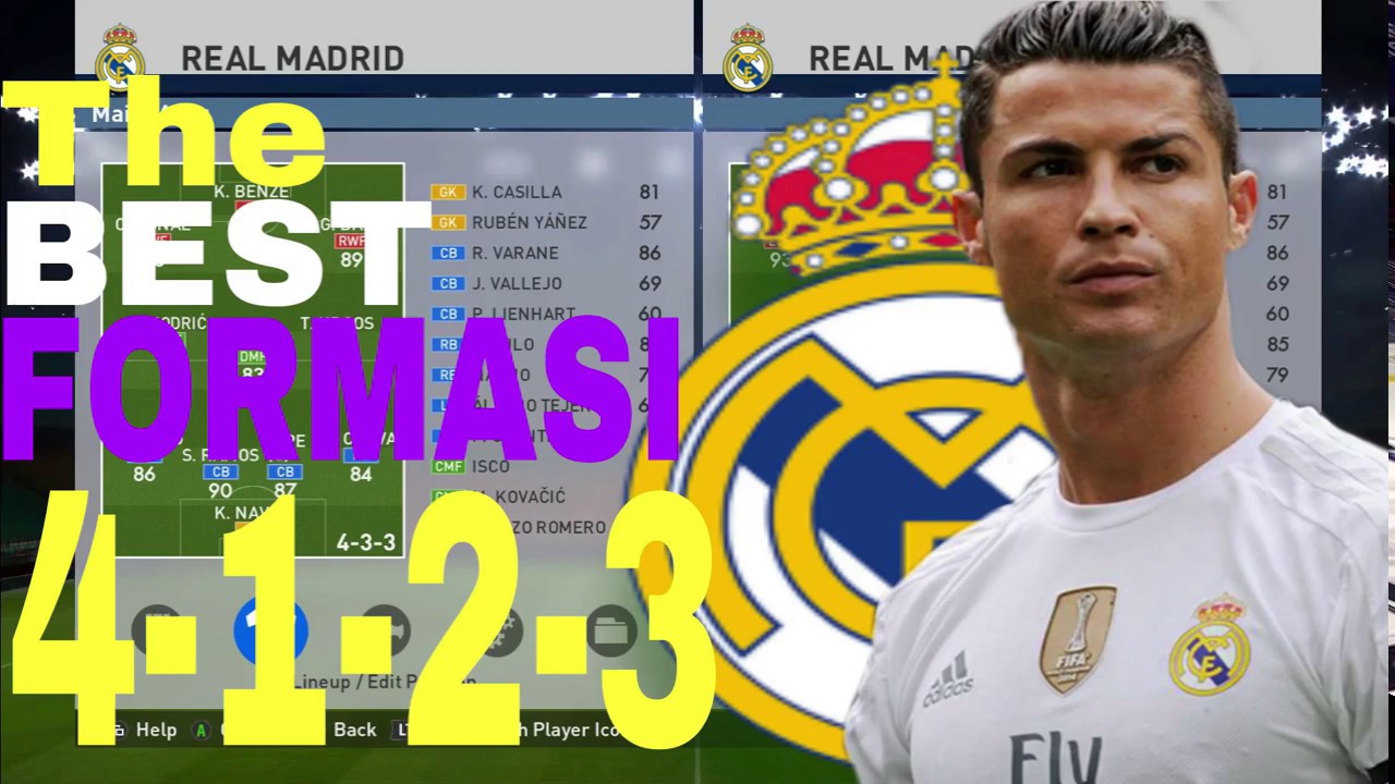 PES 2016/2017 Tutorial Formasi Terbaik Real Madrid | The BEST FORMATION Real Madrid