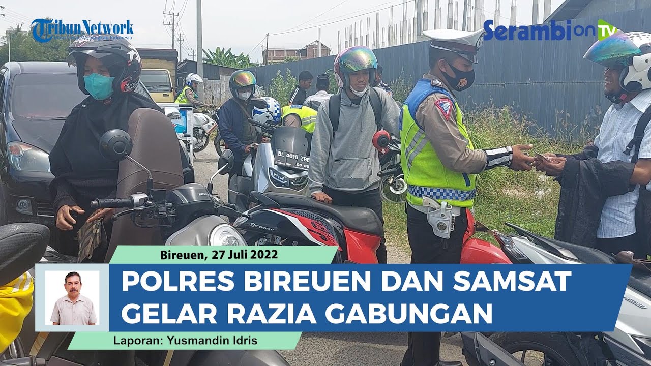 Satlantas Polres Bireuen Bersama BPKA Bireuen Gelar Razia Gabungan