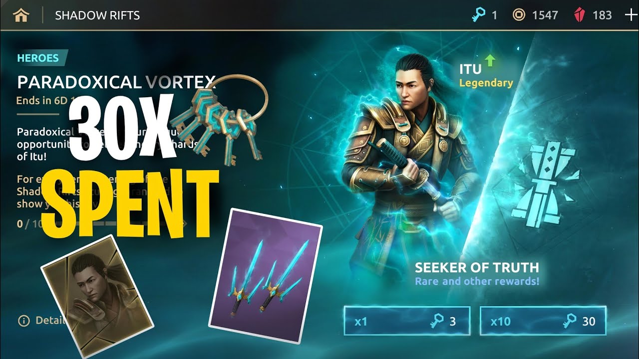 Got Epic Weapon, Rare weapon  🔥| Spending 30 Keys In ITU Rift Event 🤯| SF4 Arena Rift Event