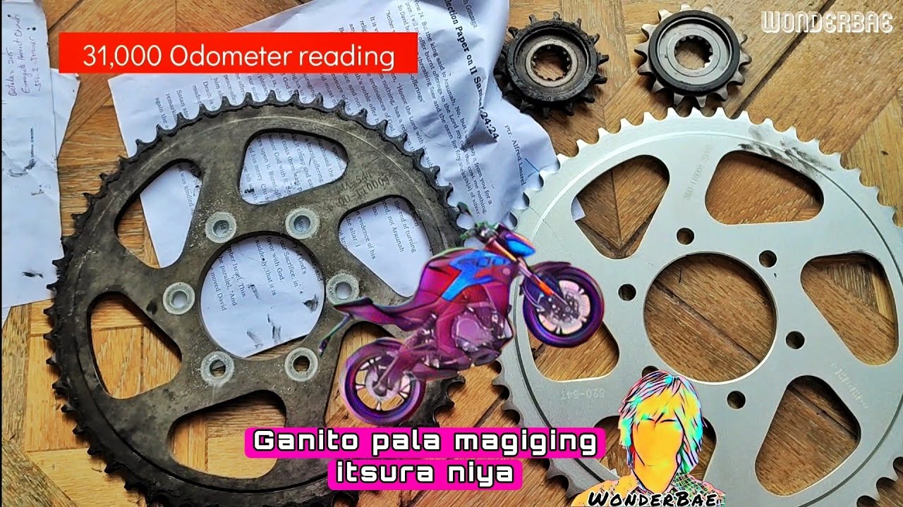 New Sprocket and Chain set NK 400/650 || DIY || 31000 odometer