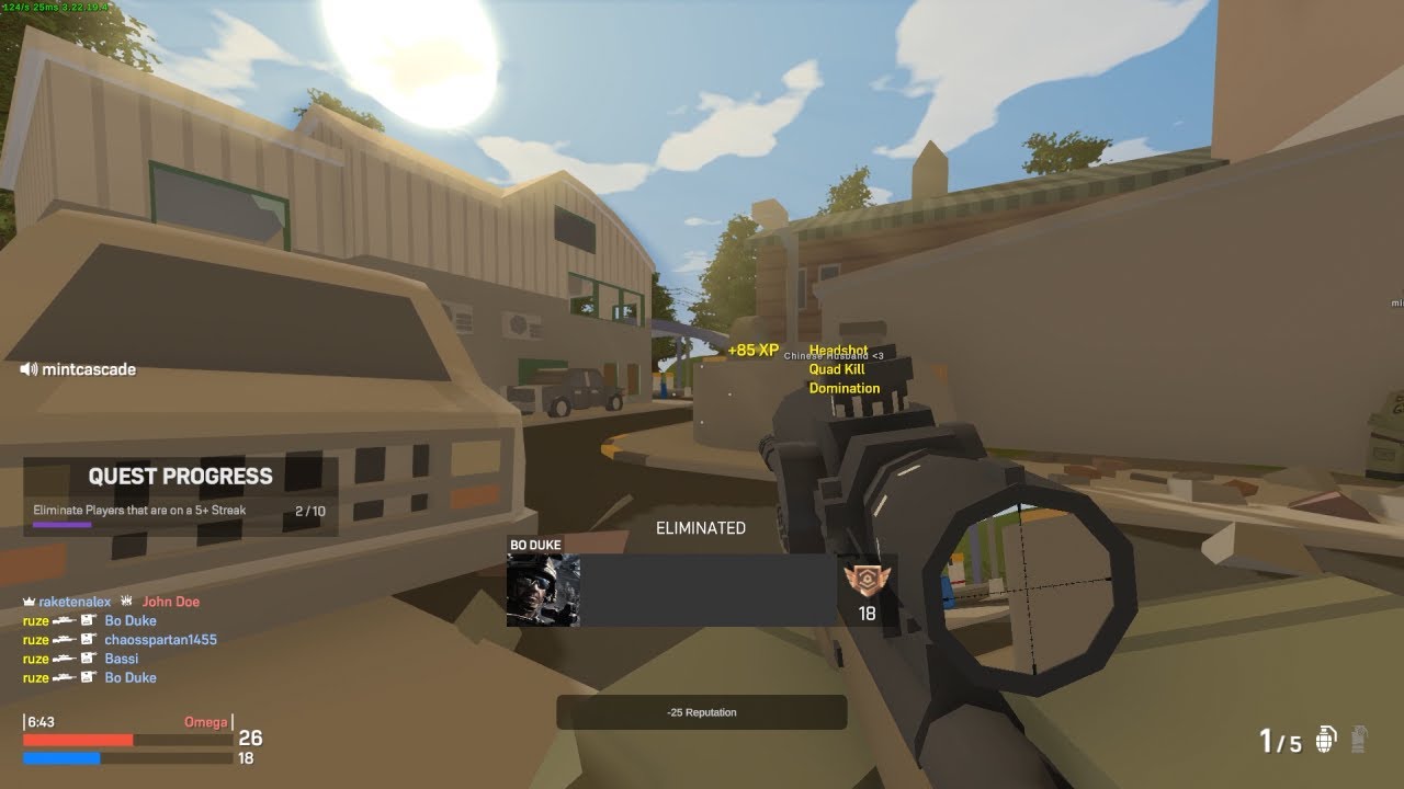 5on head on Unturned Blackout