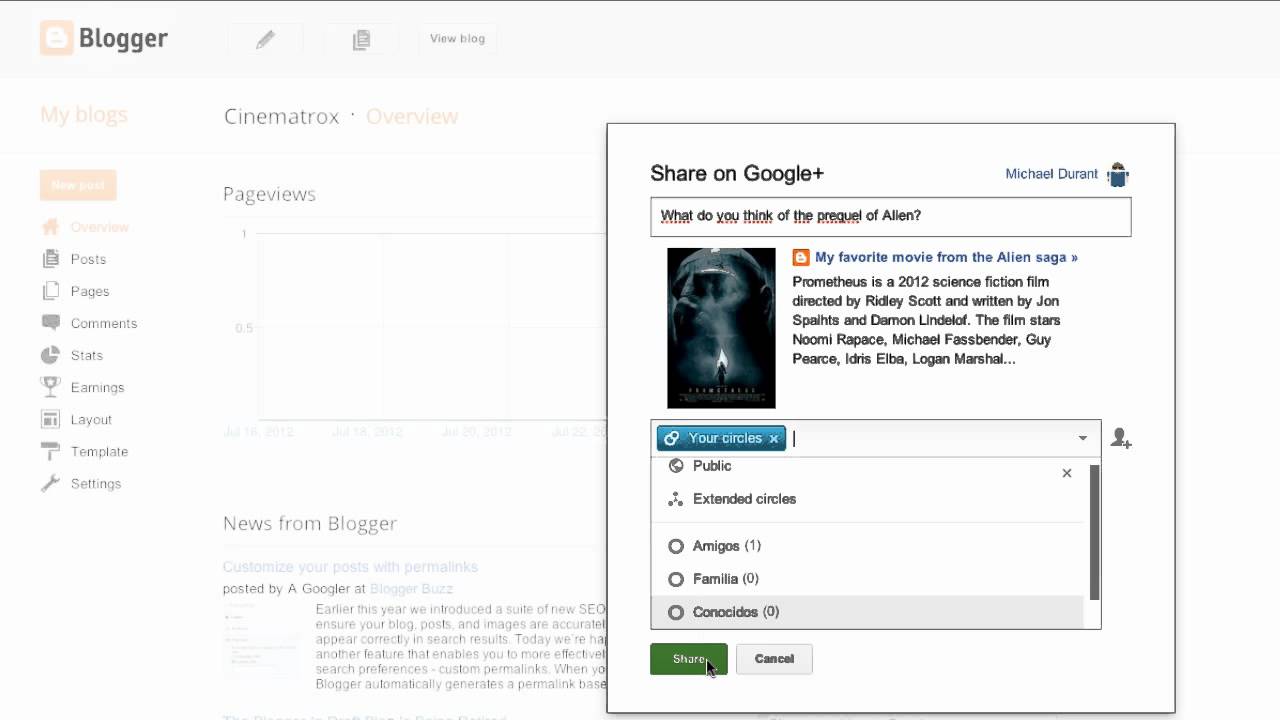 Подключите свой блог к ​​Google+ (субтитры)