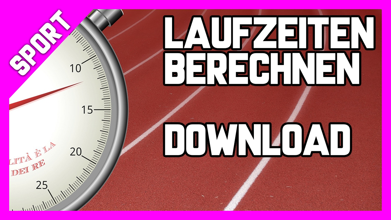 🏃 Laufzeiten & Pace mit Excel - ⌚ Kostenloser Download - Durchgangszeiten und Intervalle planen