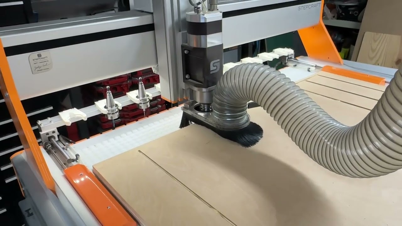 Cutting out cabinets for the shop on our Stepcraft Q408 CNC.
