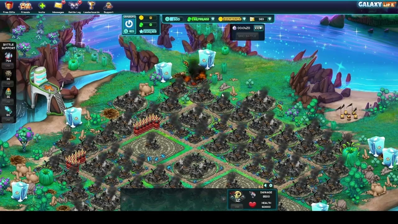 Galaxy Life Zeppelin and colossus Attack, Box Based