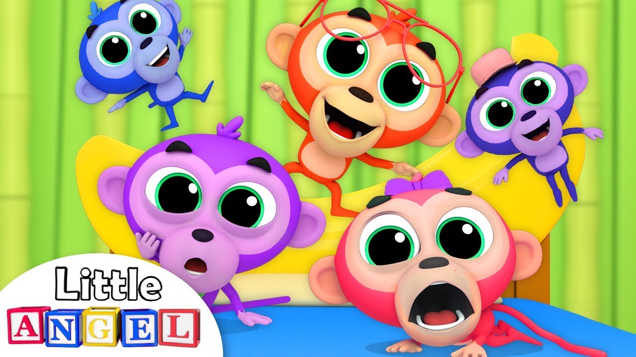 Cinco Monitos | Canciones Infantiles | Little Angel Español