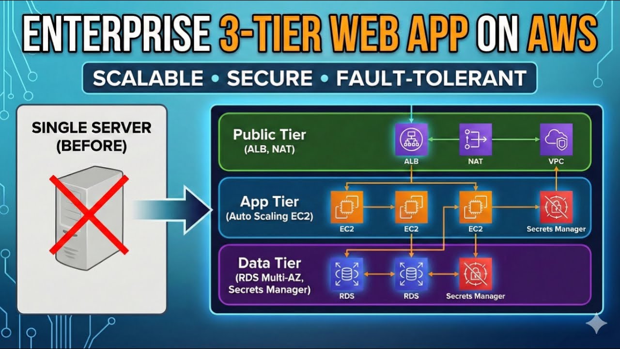 AWS 3-Tier Architecture Deployment: Step-by-Step Guide (EC2, RDS, Auto Scaling)