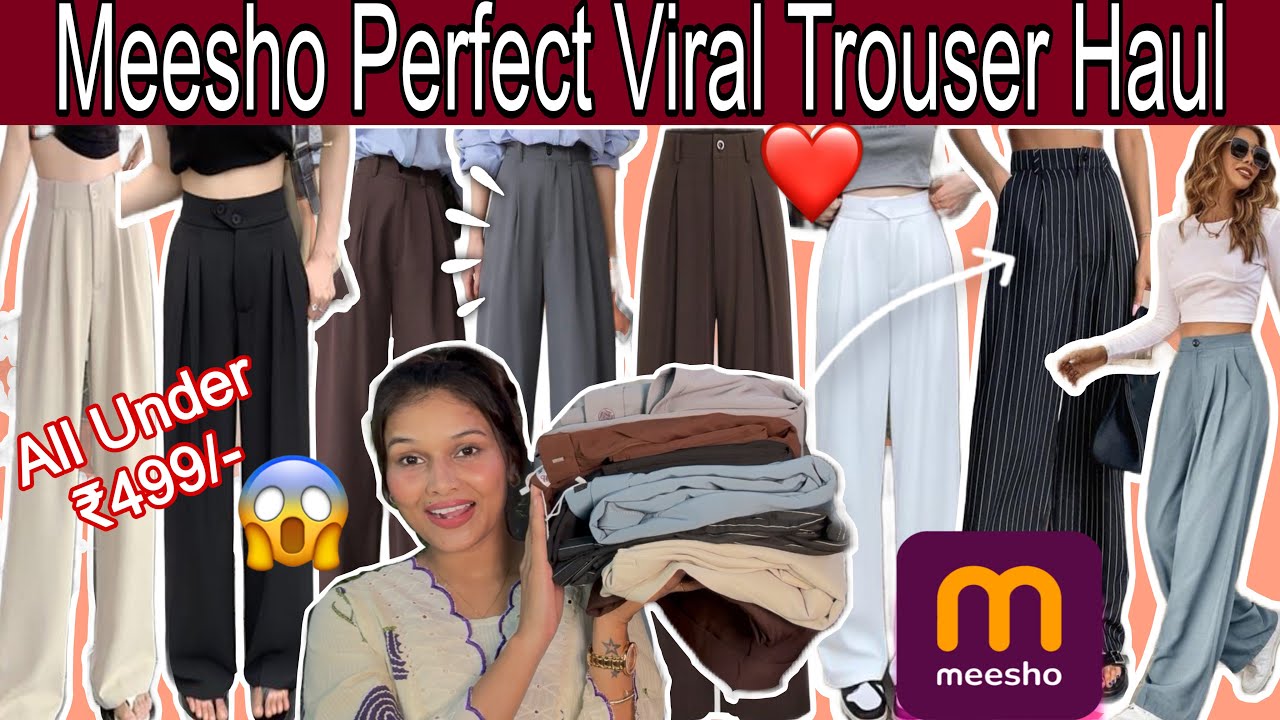 Meesho Trendy Korean Trouser Haul | Under ₹500/-‼️@Seema maurya
