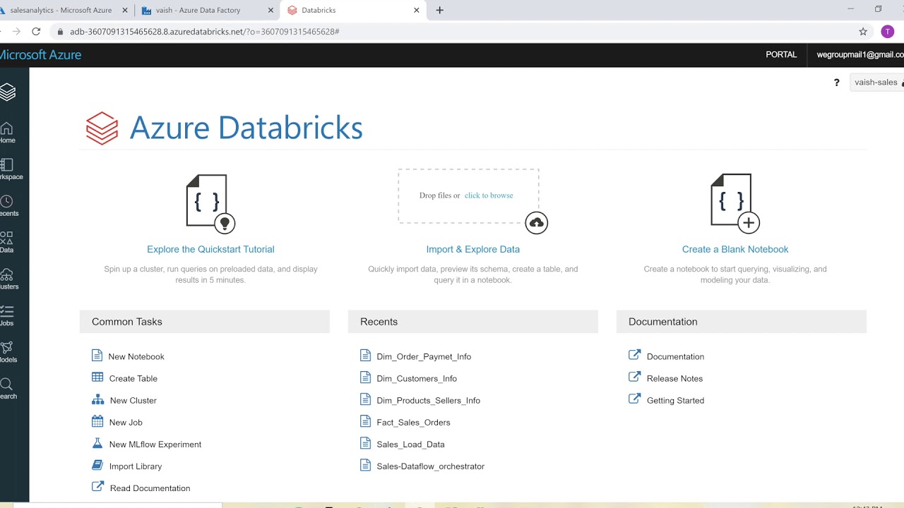 Orchestrate & Build ETL pipeline using Azure Databricks and ADF v2 with PySpark & SparkSQL.