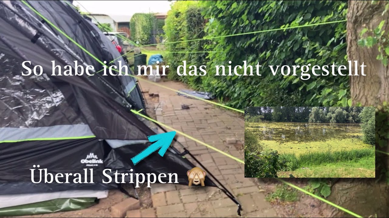 Zeltbau am See … es gab Probleme 🙈 Sommerresidenz